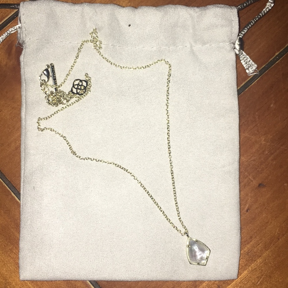 Kendra Scott Kory gold and white pearl necklace